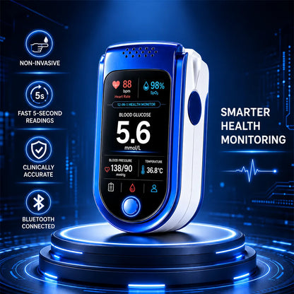 ⚕️✨ VitalTrack 12™ | 12-in-1 Needle-Free Wellness Trend Monitor