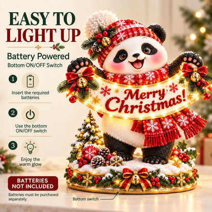 🐼🎄 Christmas Panda Welcome Light