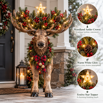 🫎🎄 Woodland Moose Glow™ | Lighted Christmas Decor