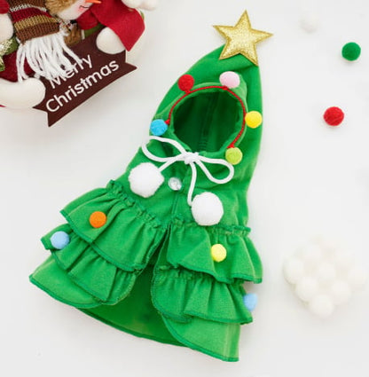 🐶✨ Festive Tree Pet Cape – Cute Christmas Costume for Dogs & Cats