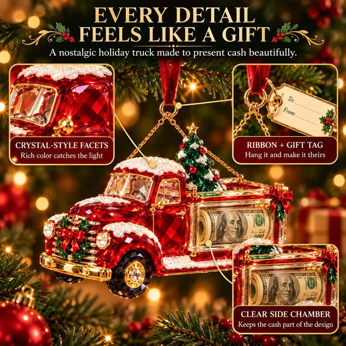 🎄✨ Christmas Money Magic™ | 20 Crystal-Style Cash Holders