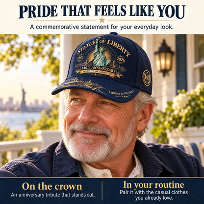 💝 LAST DAY 49% OFF | 🗽 140 Years of Liberty | Statue of Liberty Commemorative Cap 1886–2026 🇺🇸