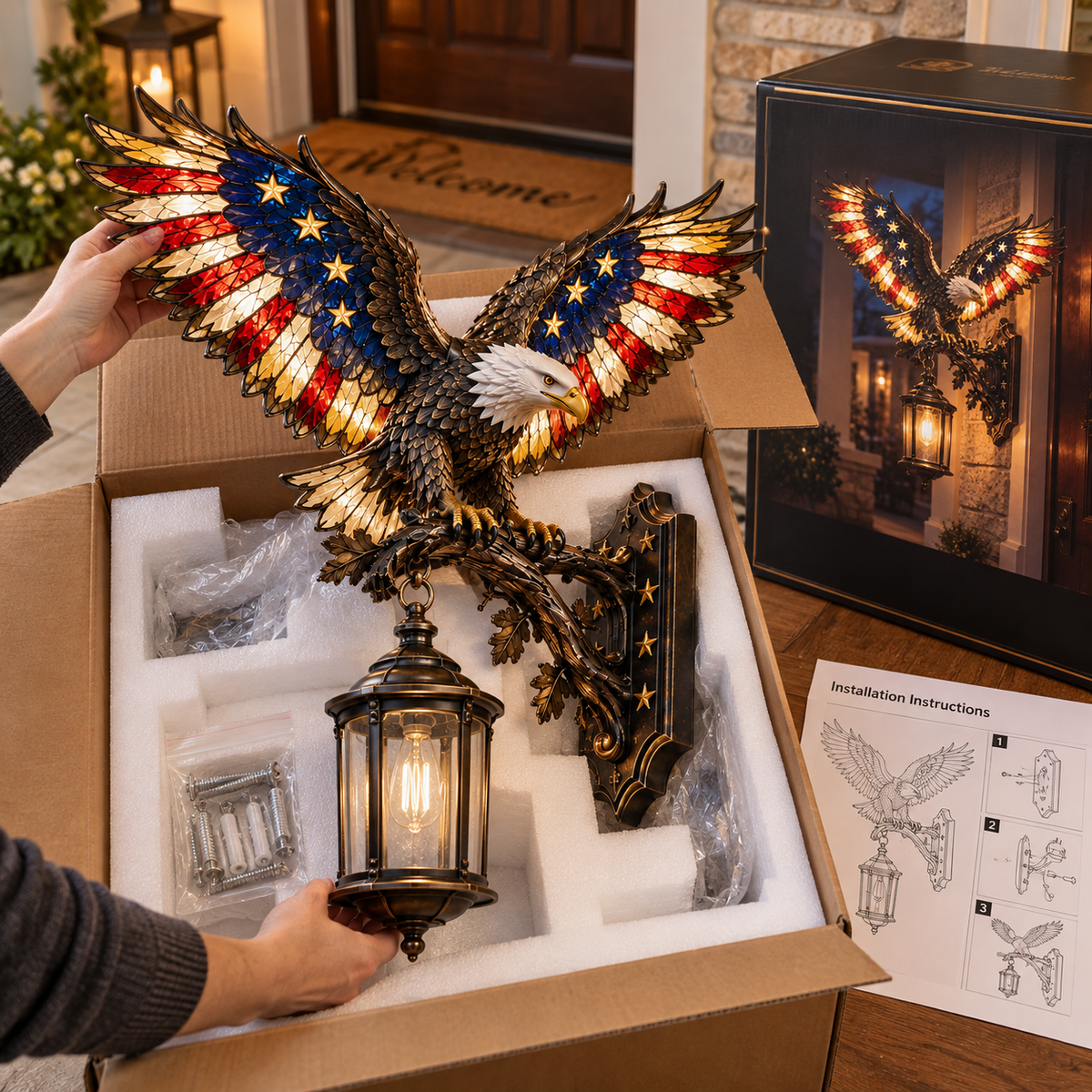 🦅🇺🇸 Liberty Wings™ | Patriotic Eagle Wall Light