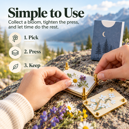 🌸📖 Pocket-Size Flower Press – Turn Tiny Blooms Into Lasting Keepsakes
