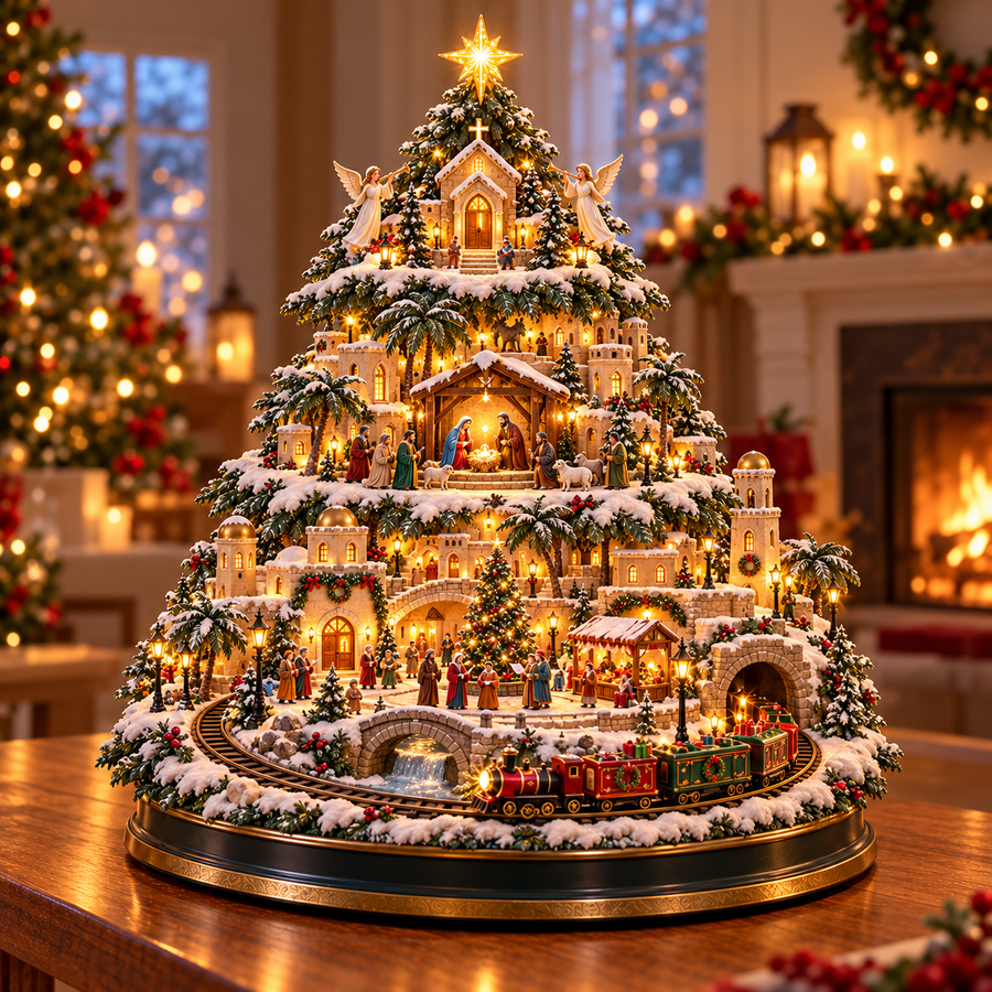 Bethlehem Nativity Christmas Village Tree