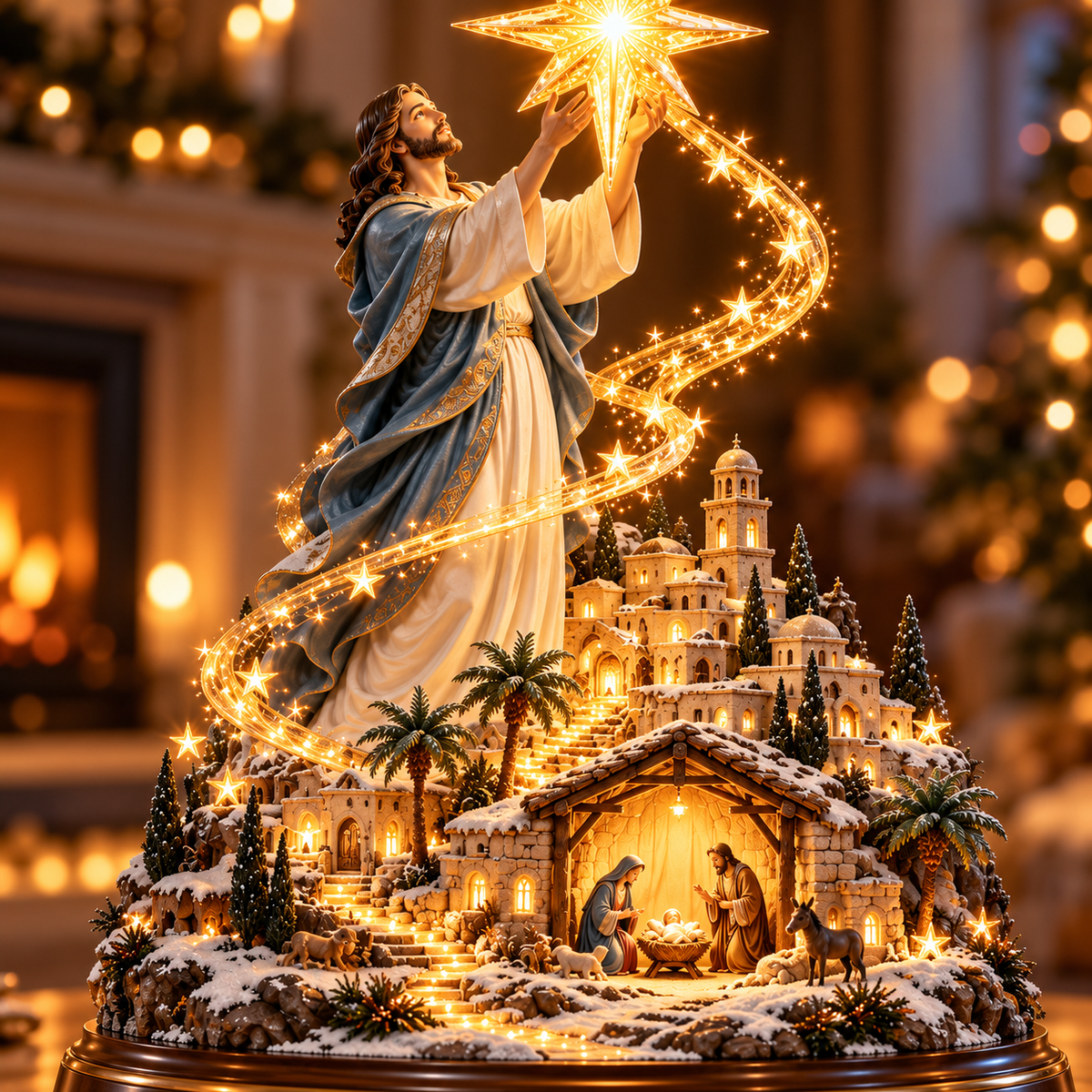 ⭐✨ Star of Hope™ Bethlehem Nativity – Illuminated Jesus Christmas Scene