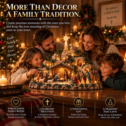 ✨ Remember the Night That Changed Everything! — The Holy Night of Bethlehem Illuminated Nativity Village