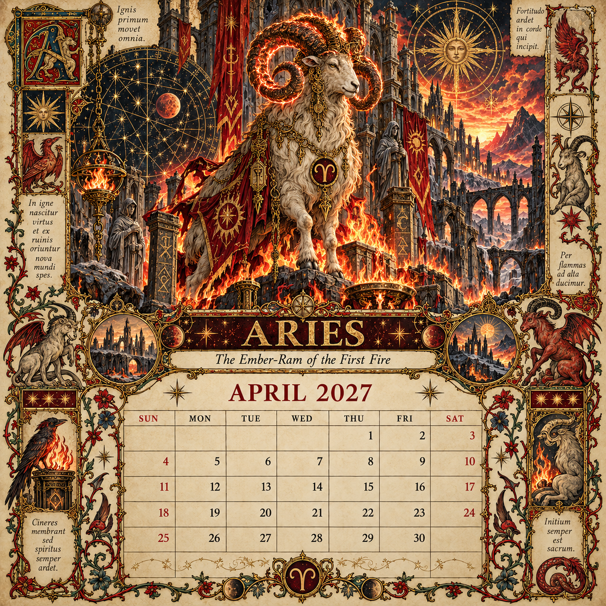 🔮✨ 2027 Celestial Grimoire Calendar | 12 Signs, 12 Forbidden Chapters