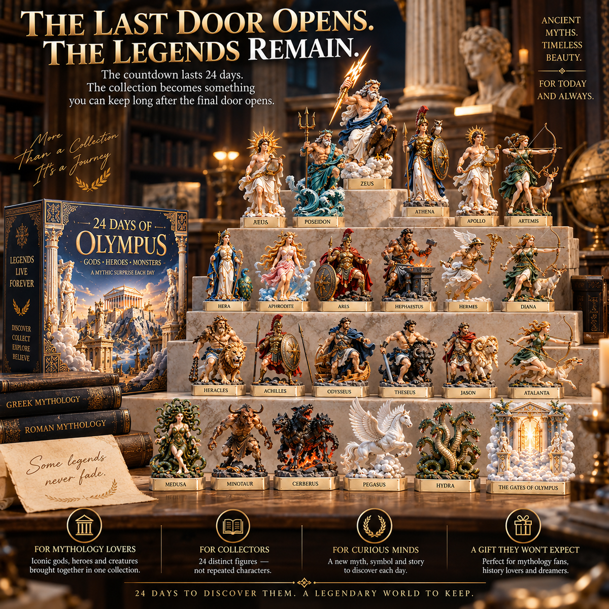 ⚡🏛️ Legends of Olympus | 24 Days of Gods, Heroes & Beasts