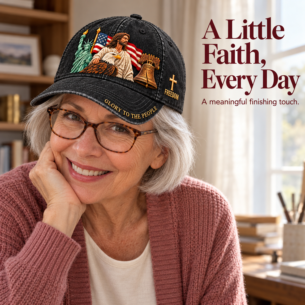 🇺🇸✝️ Faith & Freedom Heritage Cap – Embroidered American Hat