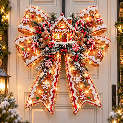 🎀✨ Bow of Christmas Light | Glowing Holiday Door Decor