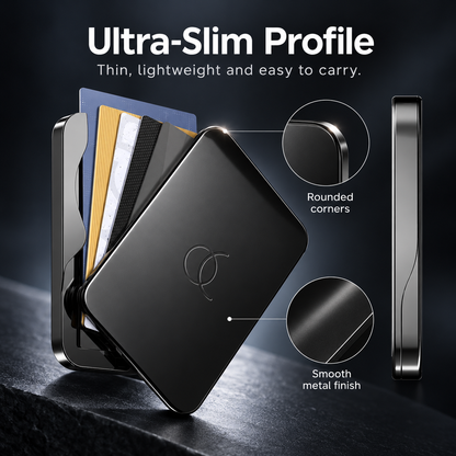🧲 Snap. Slide. Go. | Slim Metal MagSafe Wallet with Quick Card Access ⚡