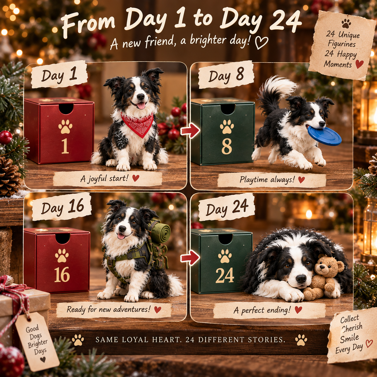 🐾 24 Days of Border Collie | 24 Clever Little Characters to Collect 🎄