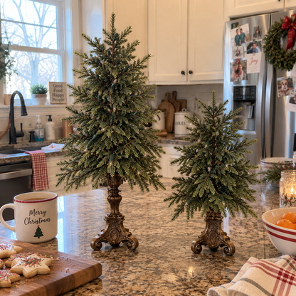 🎄 Vintage Christmas Forest | Tabletop Tree Collection