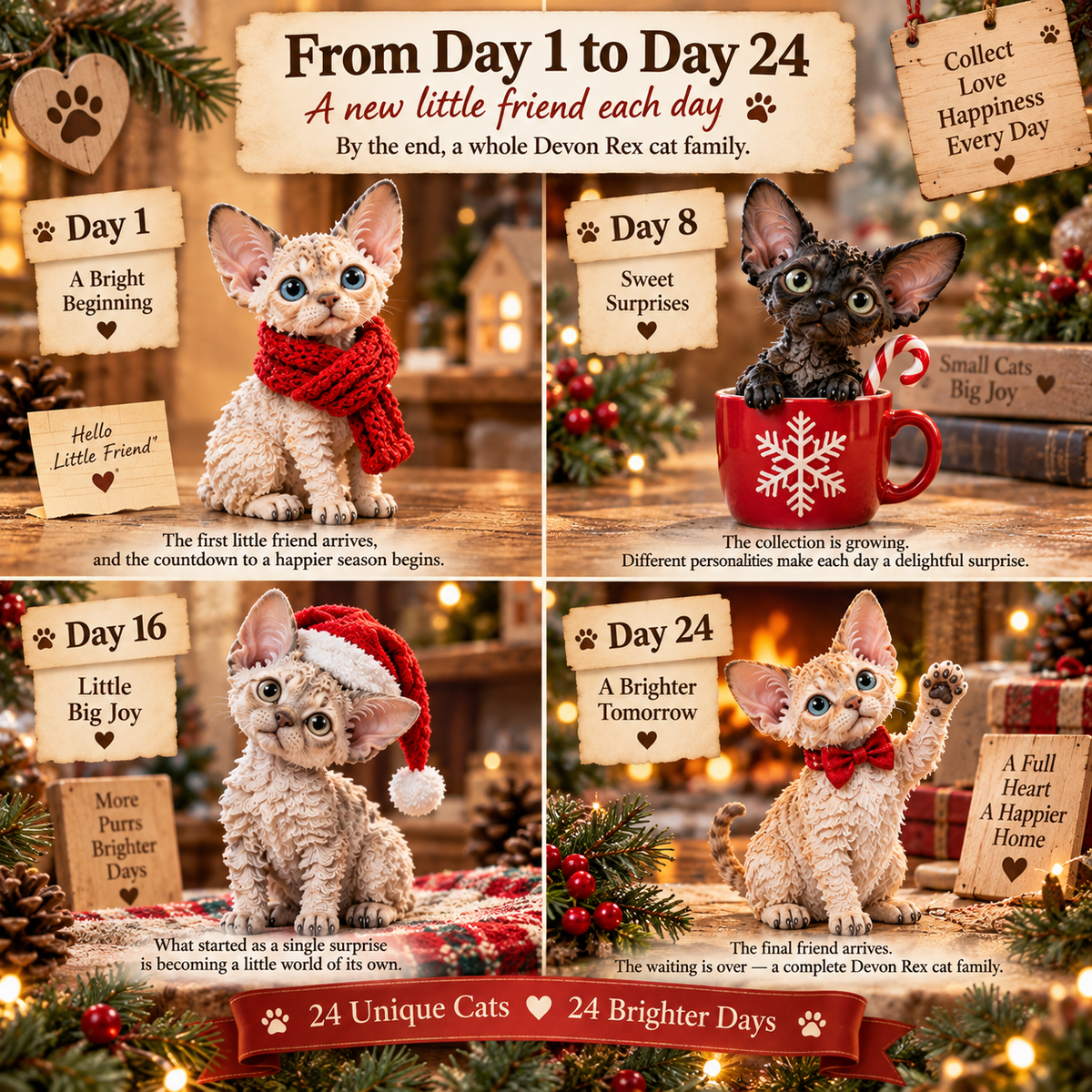 🐱✨ Devon Rex Mischief™ | 24 Day Curly Cat Advent Calendar