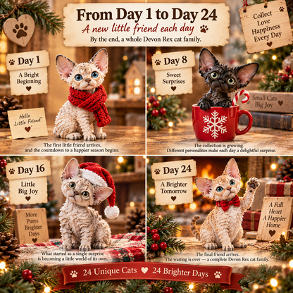 🐱✨ Devon Rex Mischief™ | 24 Day Curly Cat Advent Calendar