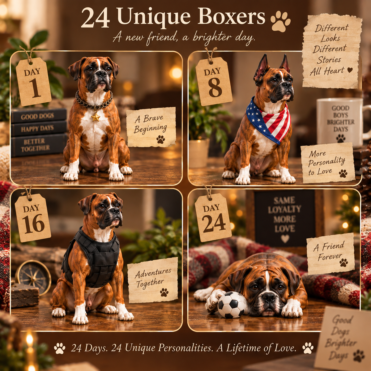 ❤️🎄 24 Days With a Boxer – Christmas Collectible Countdown