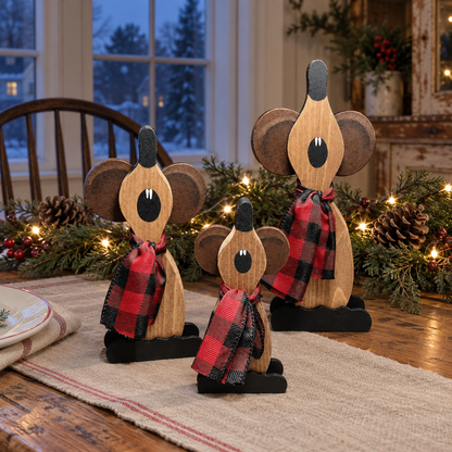 🎄 Christmas Eve Mouse Choir™ – Cozy Caroling Mice Christmas Figurine Set