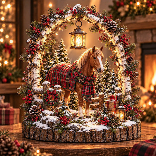 🐴✨ Winter Stable Glow™ | Rustic Horse Christmas Lantern