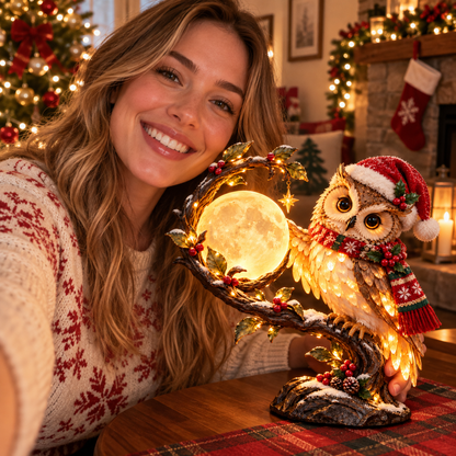 🎄✨ Moonkeeper Owl™ | Lighted Christmas Owl Decor