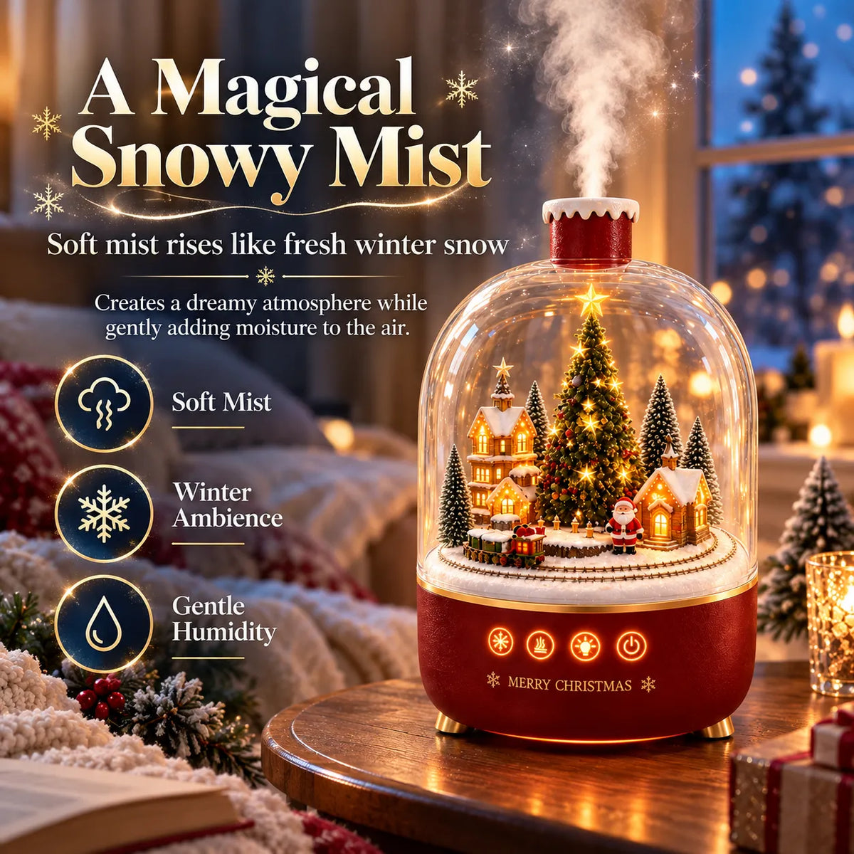 🎄✨ Snow Globe Christmas Humidifier