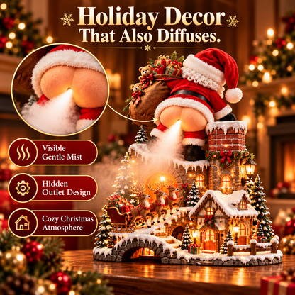 🎅💨 Santa’s Cheeky Mist Village | Lighted Christmas Aroma Diffuser ✨