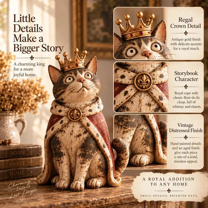 🏰🐈 Feline Kingdom™ | 5 Medieval Royal Cat Figurines