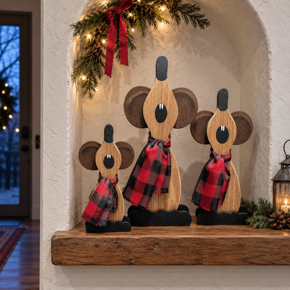 🎄 Christmas Eve Mouse Choir™ – Cozy Caroling Mice Christmas Figurine Set