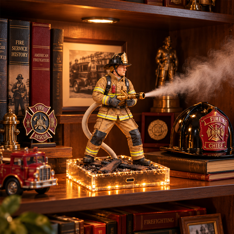 🚒💨 Firefighter Mist Station | Desktop Humidifier