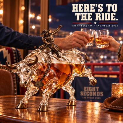 🔥 Hold On for Eight™ | Bull Rider Collector’s Whiskey Decanter
