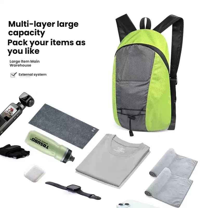 🚴 15L LED Warning Light Backpack – Wireless Handlebar Remote, 5 Signal Modes & Reflective Strips