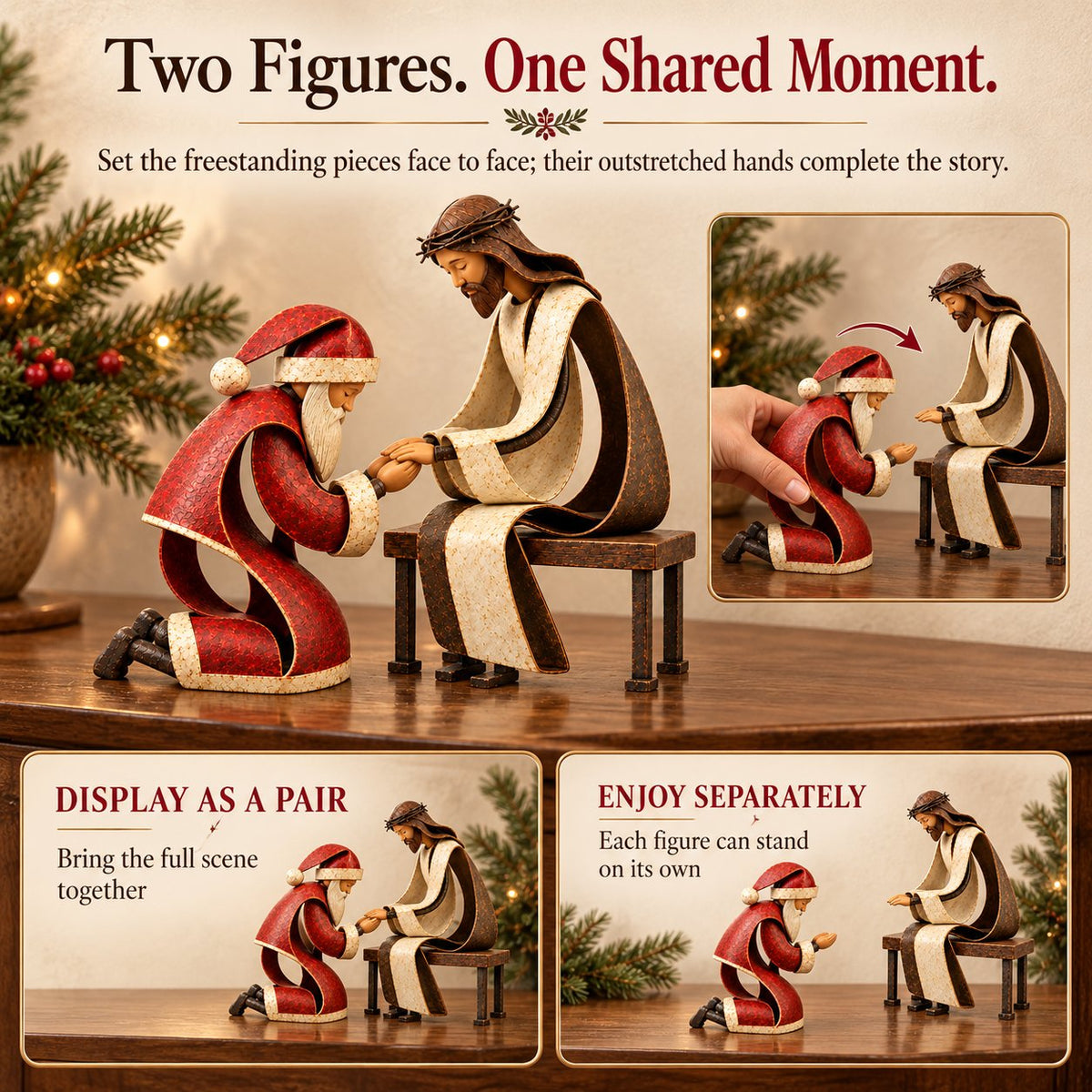 ✝️🎅 Santa’s Christmas Prayer™ | Meaningful Faith Figurine