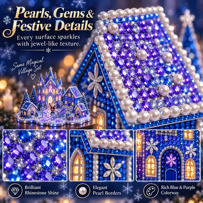 🎄💎 Build-Your-Own 3D Christmas Village – Gem Art DIY Kit