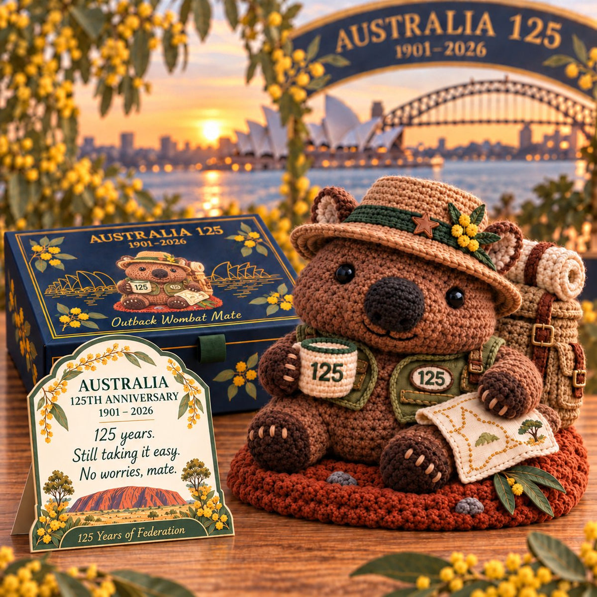 ⏳🇦🇺 Last Day 49% OFF | Australia 125™ – 3D Crochet Anniversary Keepsake 🎁