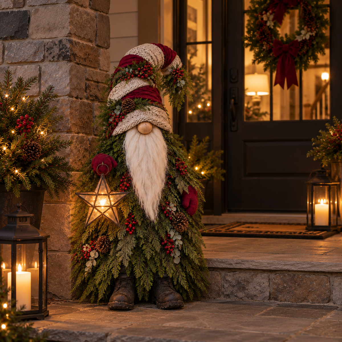 🎄✨ Star of the Evergreen Woods | Lighted Christmas Gnome Decor