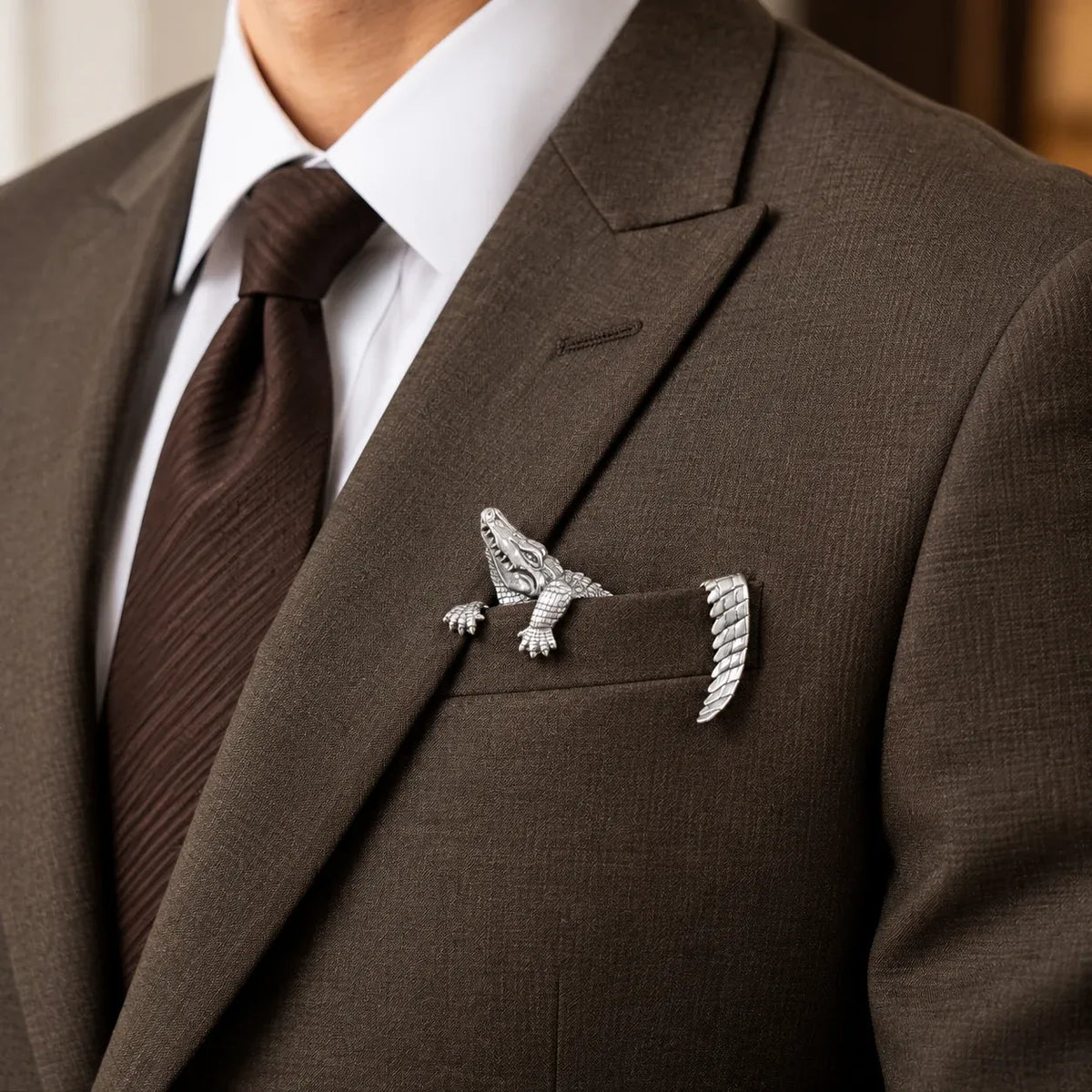 ✨ Sculptural Animal Brooch | A Bold Finishing Touch for Suits & Blazers