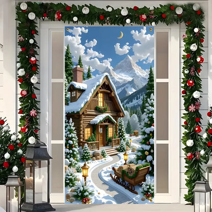 ✨⏳Only $12.99 Last Day Promotion🎄Christmas Santa Door Cover - Front Door Banner Decoration for Winter Holiday Supply✨
