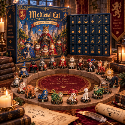 ⚔️🐱 Medieval Cat Kingdom – 24-Day Christmas Advent Calendar