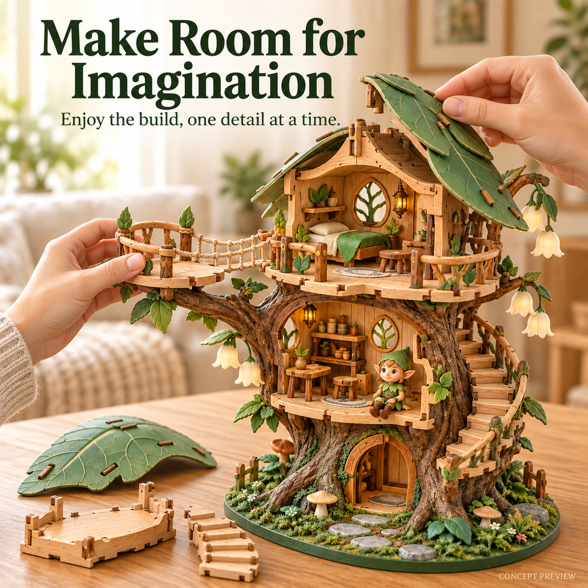 🔥 LAST DAY 49% OFF | ✨ Enchanted Treehouse™ – DIY Miniature Fairy House Kit
