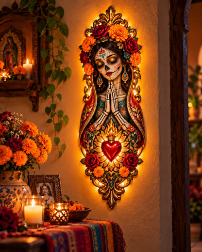 🕯️🌹 Forever in Our Hearts™ | Día de los Muertos Memorial Wall Light