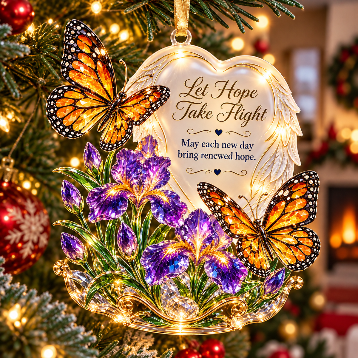 ❤️ Heavenly Hearts™ | 6 Inspirational Angel Wing Christmas Ornaments