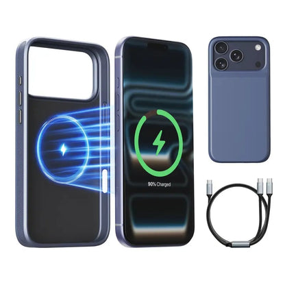 🔋 PinkBird Power Case for iPhone – Slim Protective Battery Case with Dual Charging & Type-C Fast Charge