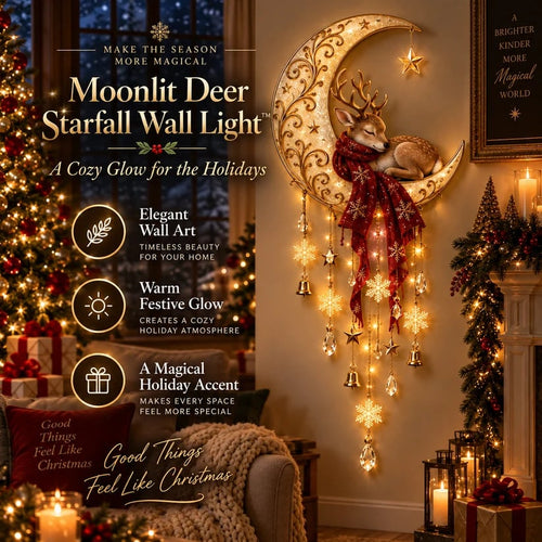 🦌🌙 Starlit Deerfall™ | Lighted Christmas Wall Decor