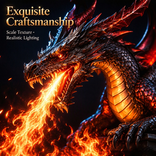 🔥🐉 Fire Dragon Glow™ | Lighted Railing Decor