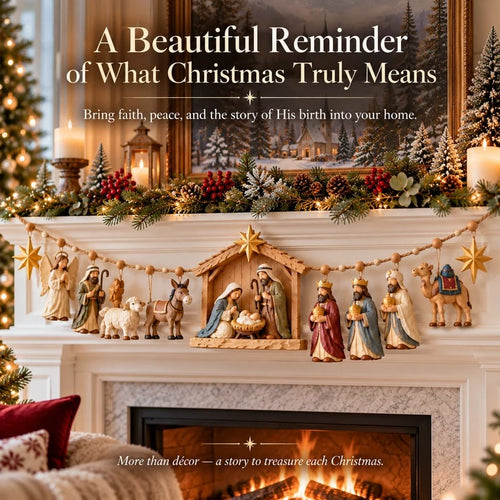 ✝️⭐ Hope Was Born in Bethlehem™ | Christmas Nativity Garland