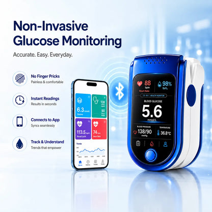 ⚕️✨ VitalTrack 12™ | 12-in-1 Needle-Free Wellness Trend Monitor