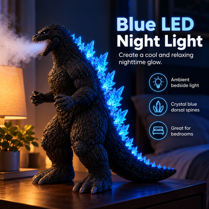 🌊💙 Kaiju Mist™ | Cool Mist Humidifier with Blue LED Glow & Remote