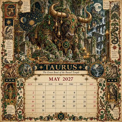 🔮✨ 2027 Celestial Grimoire Calendar | 12 Signs, 12 Forbidden Chapters