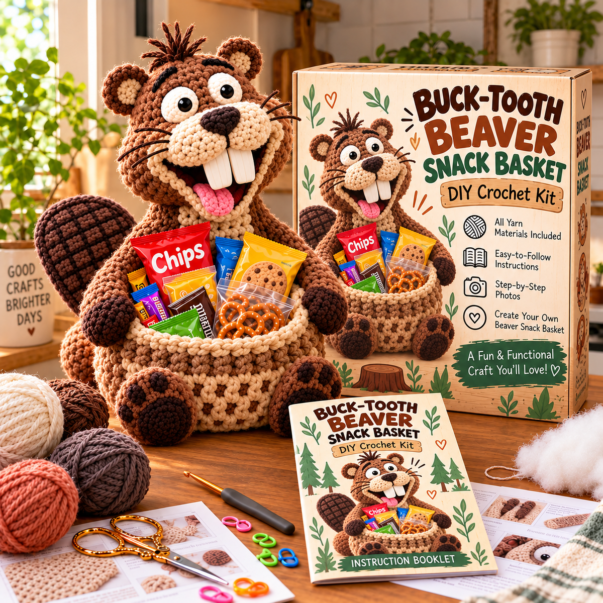 😂 Snack Attack Squad™ – DIY Crochet Funny Animal Snack Basket Collection