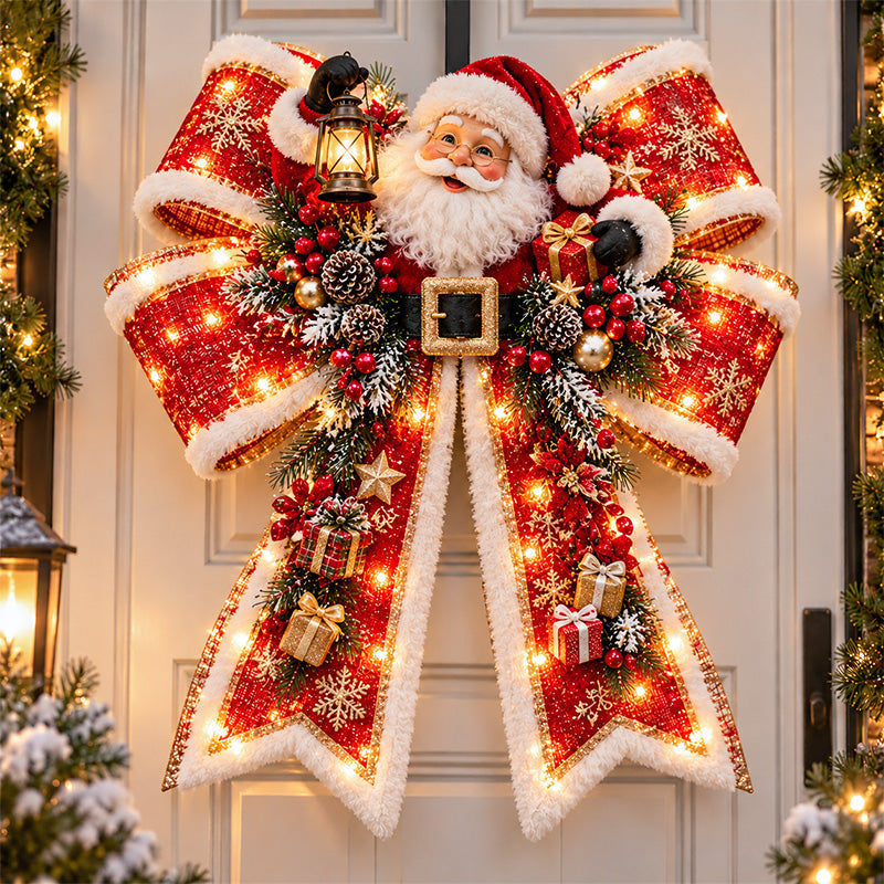 🎀✨ Bow of Christmas Light | Glowing Holiday Door Decor